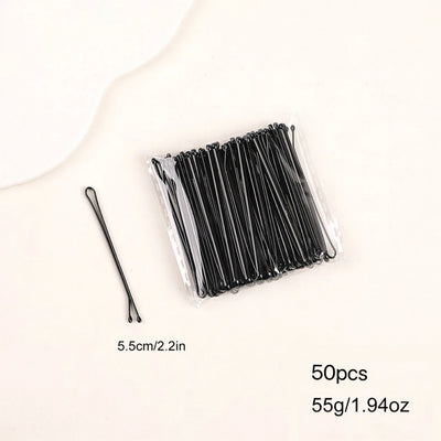 100Pc Bobby Pins Black Secure Hold Salon Hair Kit Set - Smarsty