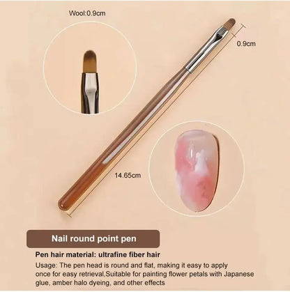 9PCS UV Gel Nail Brush Set for Creative Nail Art - Smarsty