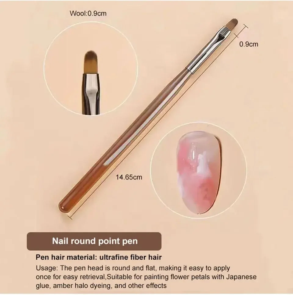 9PCS UV Gel Nail Brush Set for Creative Nail Art - Smarsty