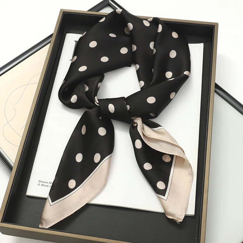 Women Silk Scarf Small Satin Square Neck Wrap - Smarsty