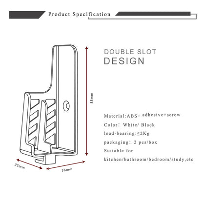 2pcs Adjustable Wall Mount Tablet Holder Universal Phone Frame Stand Bracket Bedroom Storage Support Rack