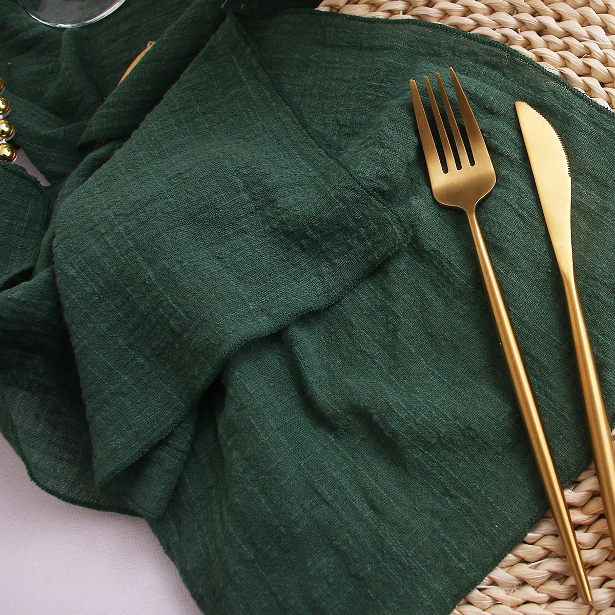 Set of 6 Cotton Dinner Napkins for Elegant Table Decor - Smarsty