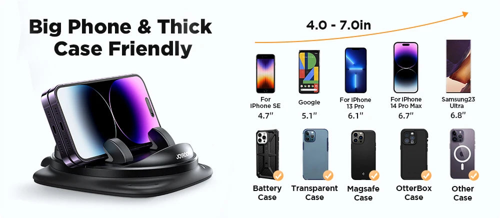 Universal Car Phone Holder Silicone Dashboard Mount - Smarsty
