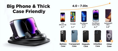 Universal Car Phone Holder Silicone Dashboard Mount - Smarsty