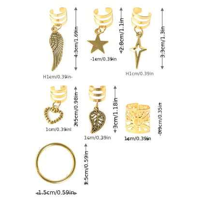 45pcs Alloy Braid Hair Rings for Stylish Dreadlocks - Smarsty