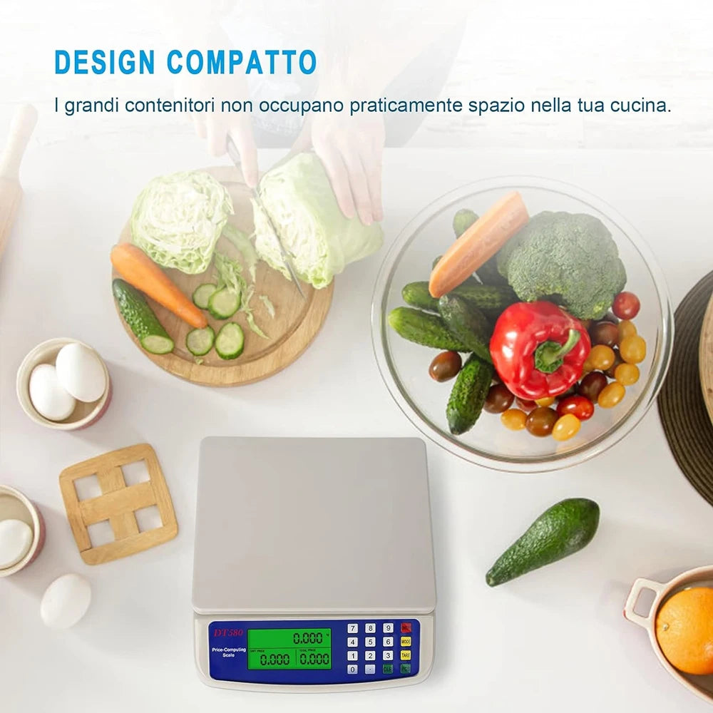 Electronic Scale 30KG /1G High-Precision LCD Digital Scale Kitchen Weighing Platform Scale Rechargeable /Battery Food Scales