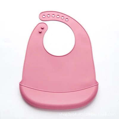 Baby Bib Adjustable Waterproof Bibs Babies Soft Edible Silicone Newborn Saliva Dripping Towel Drooling Children Scarf BPA Free by Smarsty