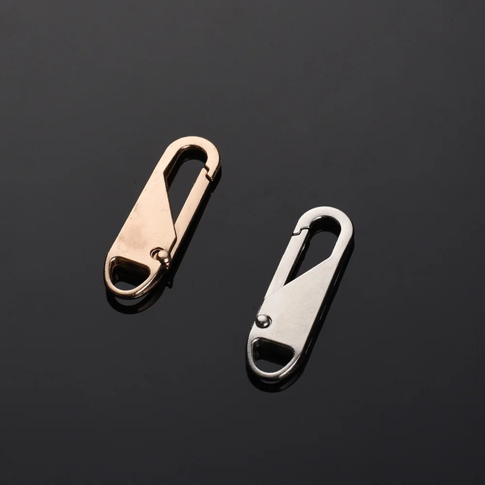 5pcs Universal Replacement Zipper Slider Metal Alloy Removal Zipper Puller Luggage Bag Zip Head DIY Craft Sewing Tool Repair Kit - Smarsty