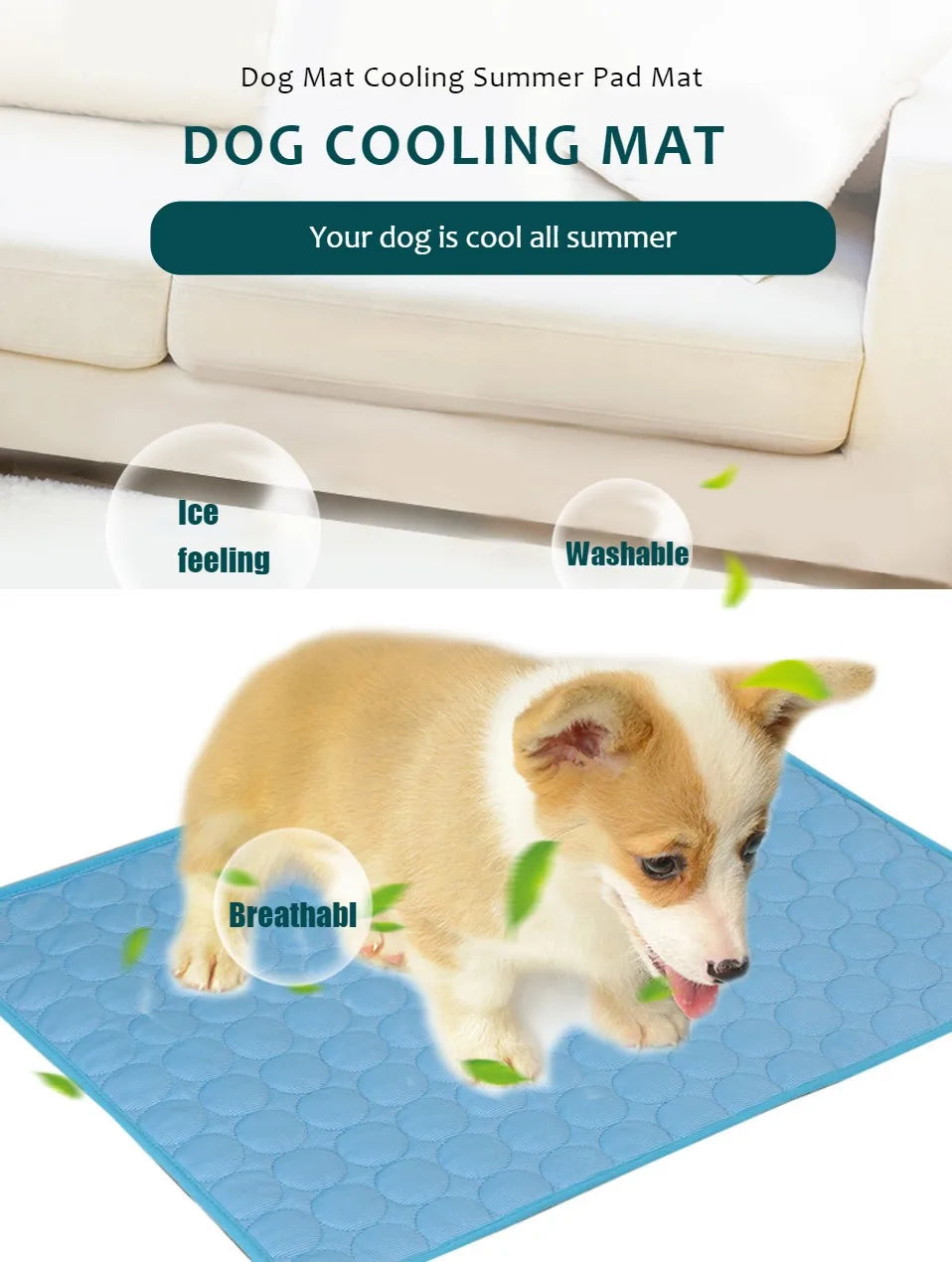 Extra Large Dog Cooling Mat for Summer Comfort - Smarsty