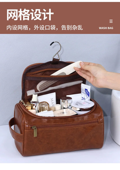 Men Luxury Toiletry Bag Travel Organizer With Hanging Hook - Smarsty