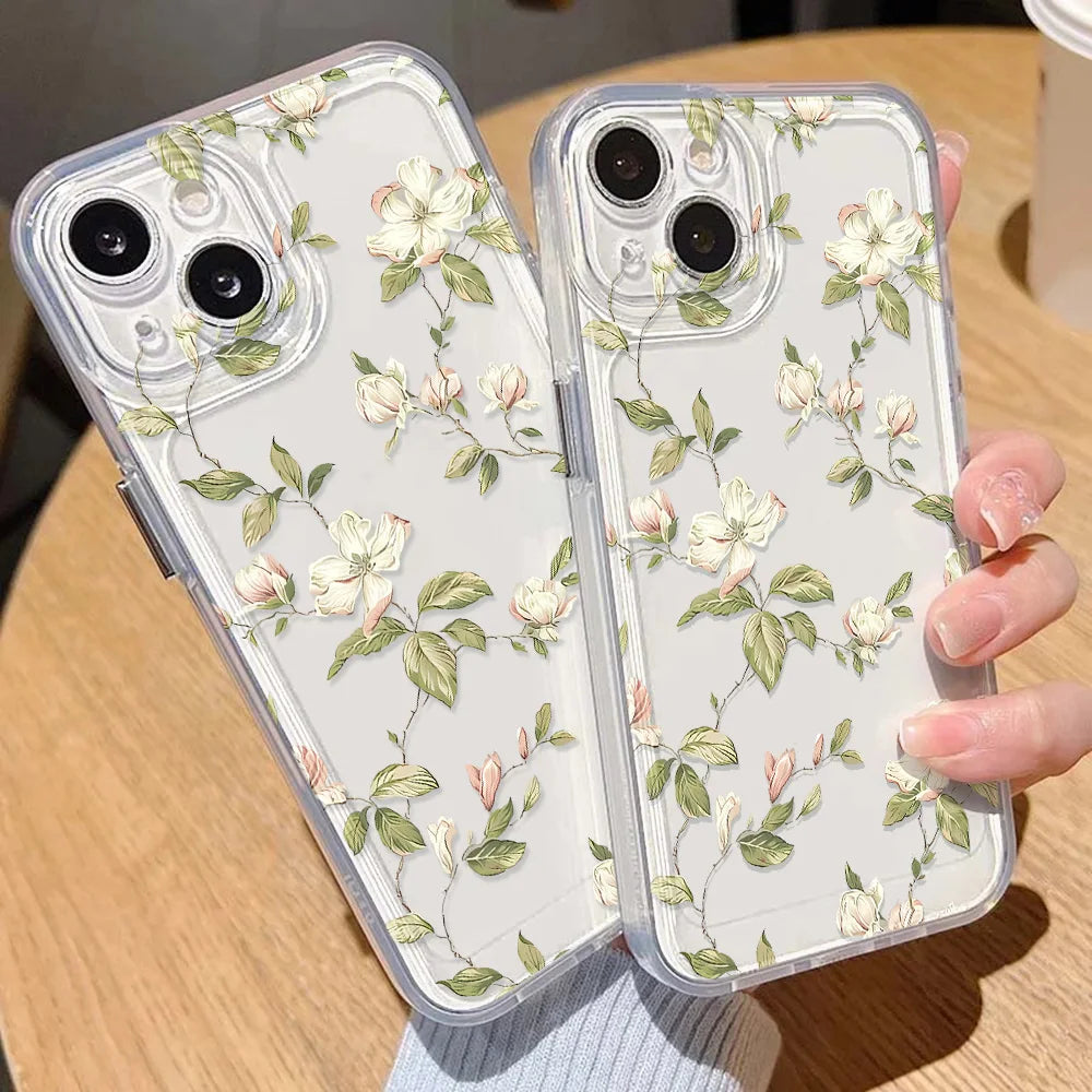 Flower Clear Shockproof iPhone Case - Smarsty
