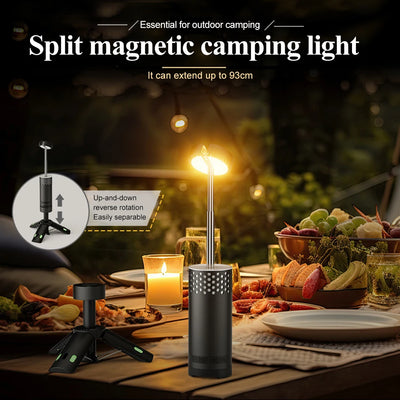 Upgraded Camping LED Telescopic Flashlight with Tripod Rechargeable Emergency Lamp Outdoor Portable orch Light Table Lamp Tent by Smarsty