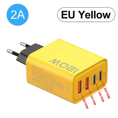 120W USB C Fast Charger PD Wall Adapter For Smartphones - Smarsty