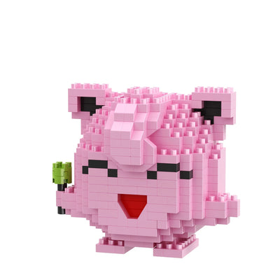 DIY Pokemon Blocks Small Cartoon Mini Building Block Pikachu Charizard Eevee Mewtwo Anime Assemble Action Model Dolls Toys by Smarsty