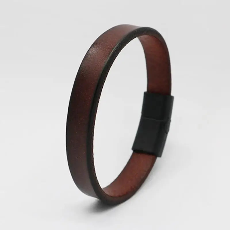 Vintage Genuine Leather Wrap Bracelet Durable Punk Wristband - Smarsty