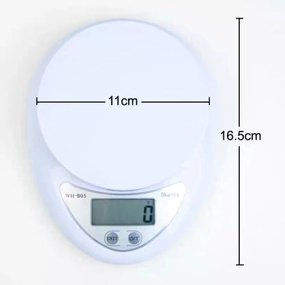 Portable Digital Food Scale with LED Display 5kg Capacity - Smarsty