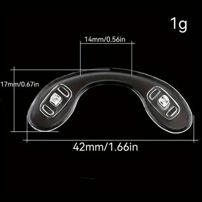 1/2/4pc Ultra-Soft Silicone Eyeglass Nose Pads Comfort Fit Glasses Frame Accessories Anti-Slip Nose Pads for Sports & Daily Wear - Smarsty