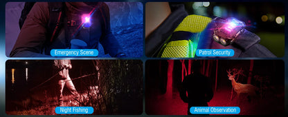 EDC Tactical Flashlight Portable Mini Light Outdoor Camping Hiking Tools Molle Clip USB Rechargeable Running Emergency Hiking