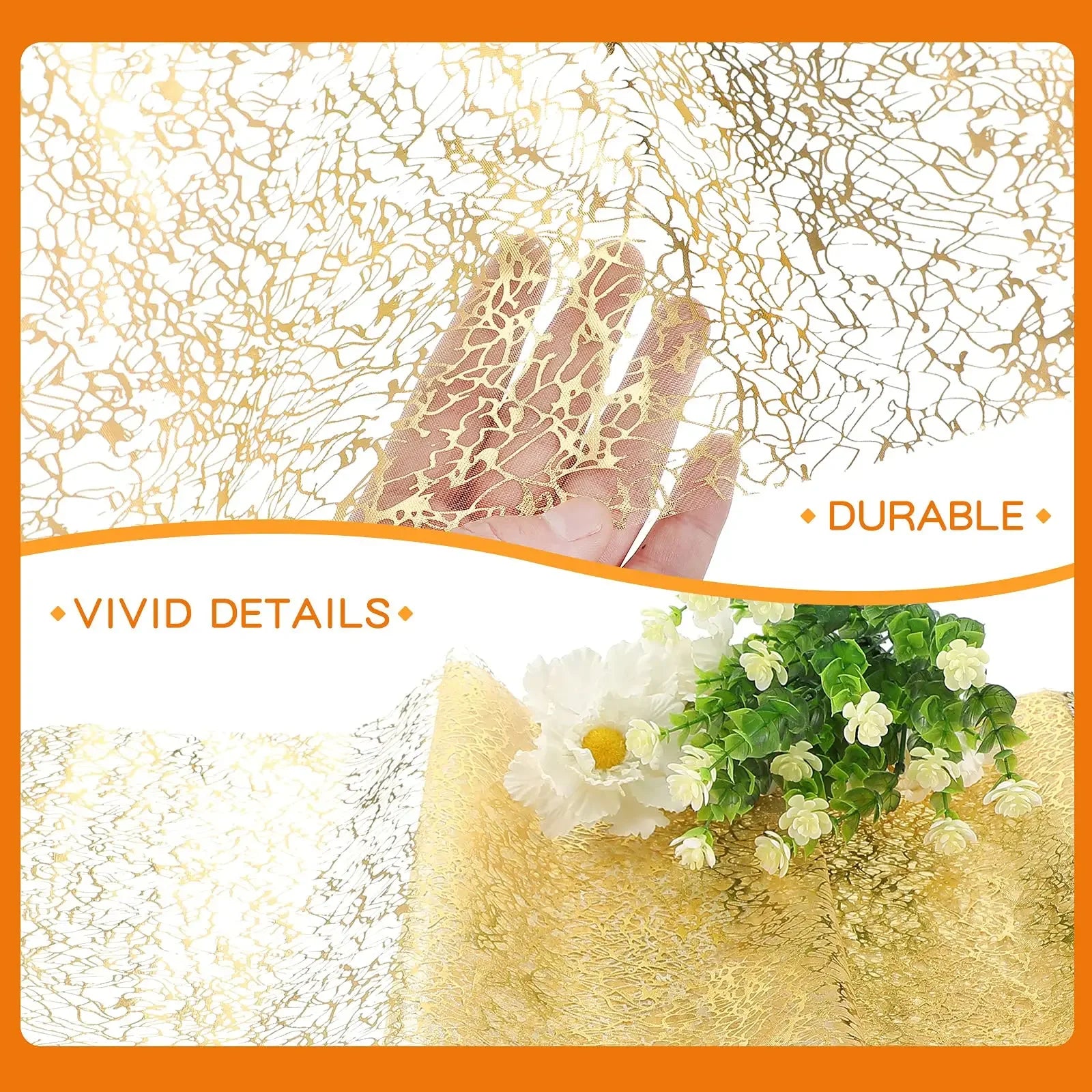 Gold Metallic Glitter Table Runner for Elegant Decor - Smarsty