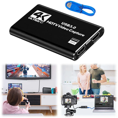 USB 3.0 4K HDMI-Compatible Capture Card 1080P 60Hz HD Video Recorder Grabber Gaming Capture Card for PS4/Xbox/PC Live Streaming - Smarsty
