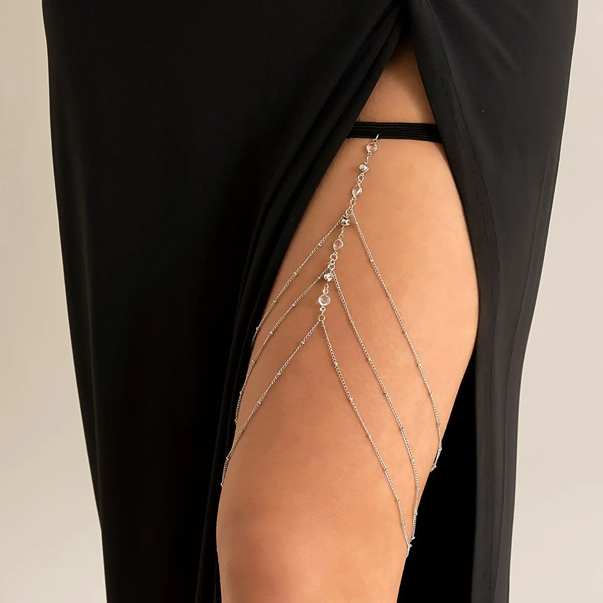 Boho Crystal Leg Chain Adjustable Body Jewelry - Smarsty