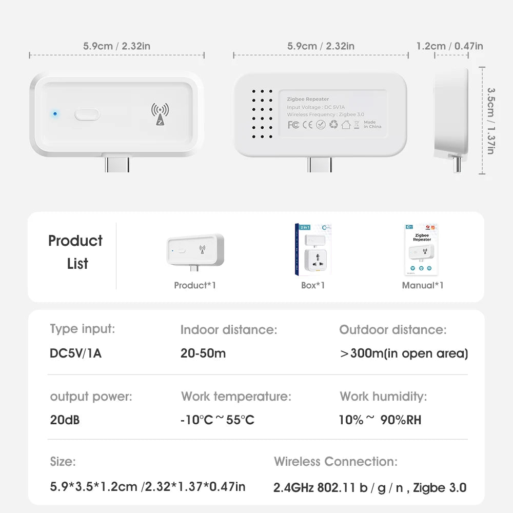 Smart Zigbee 3.0 Wireless Signal Repeater Amplifier - Smarsty