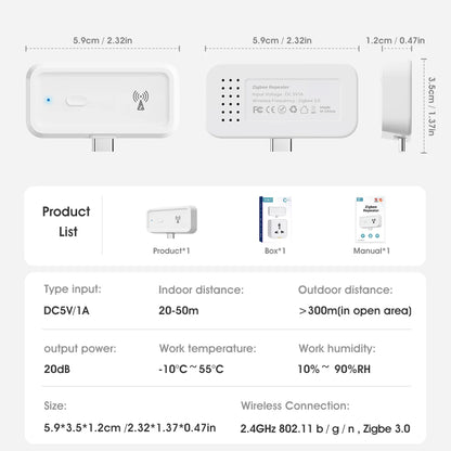 Smart Zigbee 3.0 Wireless Signal Repeater Amplifier - Smarsty