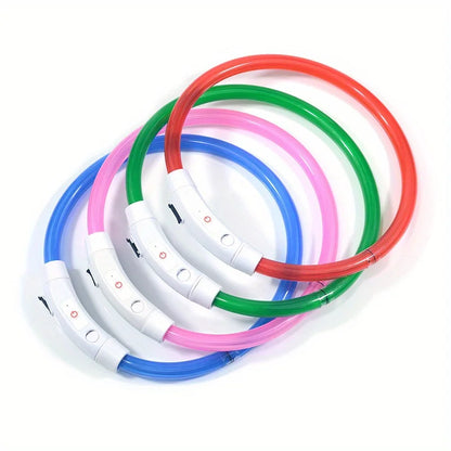 USB Rechargeable LED Dog Collar for Safety - Smarsty