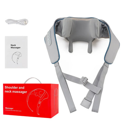 Foreverlily 26W Brushless Motor Neck And Shoulder Massager Wireless Shoulder And Back Kneading Massage Shawl Neck masajeador