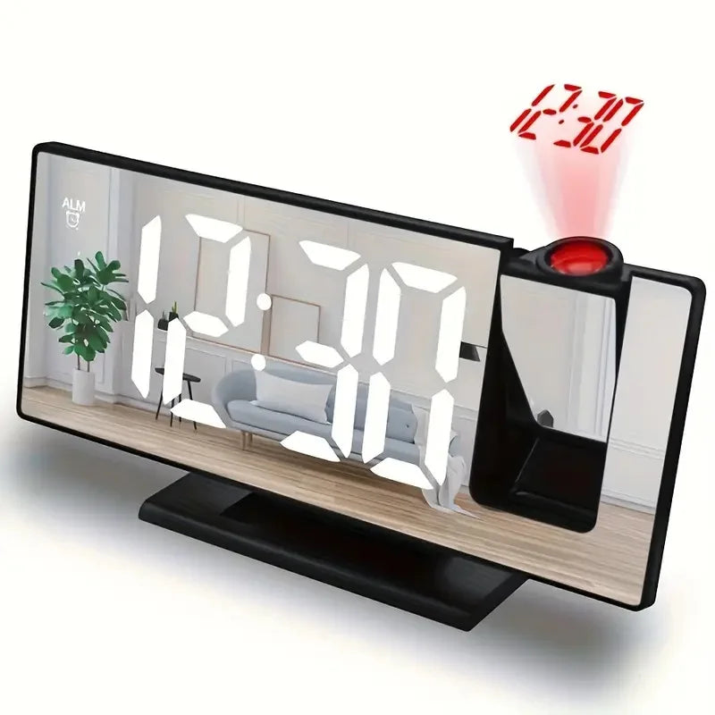 Intelligent Projection Alarm Clock with Large Screen - Smarsty