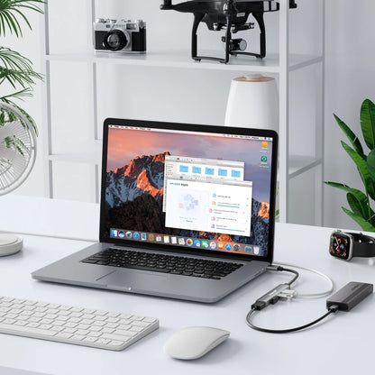 4 Port USB 3.0 Hub Docking Adapter For Laptops And Tablets