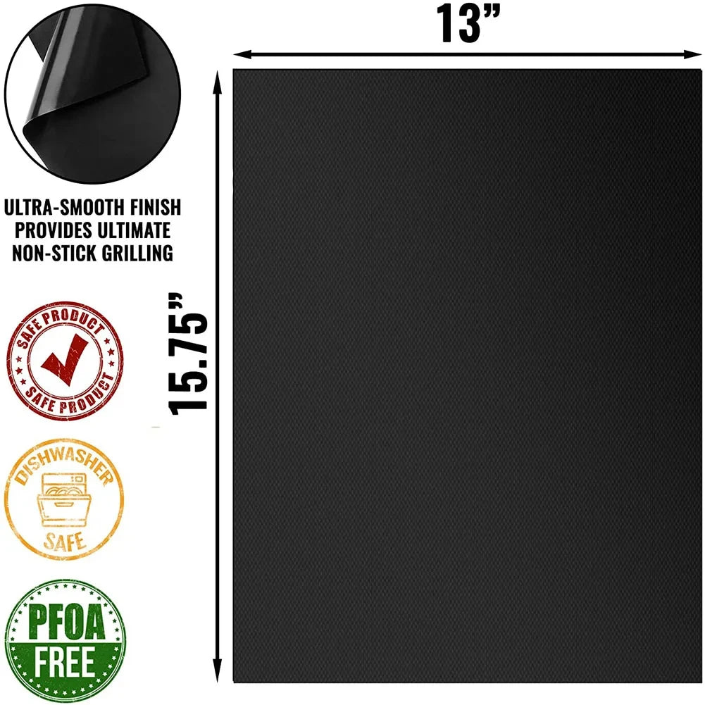 Non-Stick BBQ Grill Mats for Easy Cleanup and Heat Resistance - Smarsty
