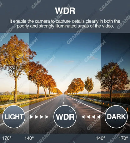 HD Car Dash Cam ADAS 720P Voice Alarm USB MemoryCard - Smarsty