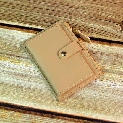 Ladies Fashion Solid Color Multi-slot Card Holder / Mini PU Leather Wallet - Smarsty