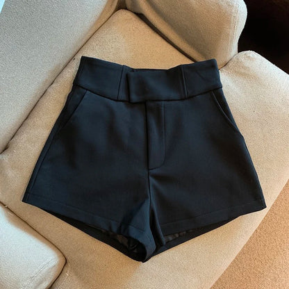 Women Shorts T2 Black Shorts Women Harajuku Elegance High Waisted Shorts A Line Slim Casual Hot Girl Straight Pants Sexy - Smarsty