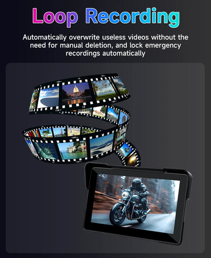 Motorcycle DVR GPS Navigation With CarPlay And Android Auto - Smarsty