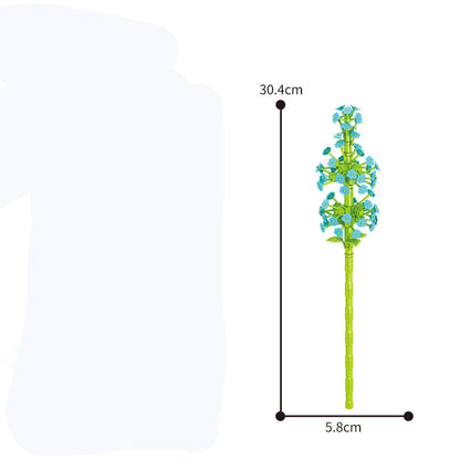 13 Styles Pretty Flower Building Blocks Rose Valentine's Lavender Peach Lily Of The Valley Tulip Bricks DIY Home Ornaments by Smarsty