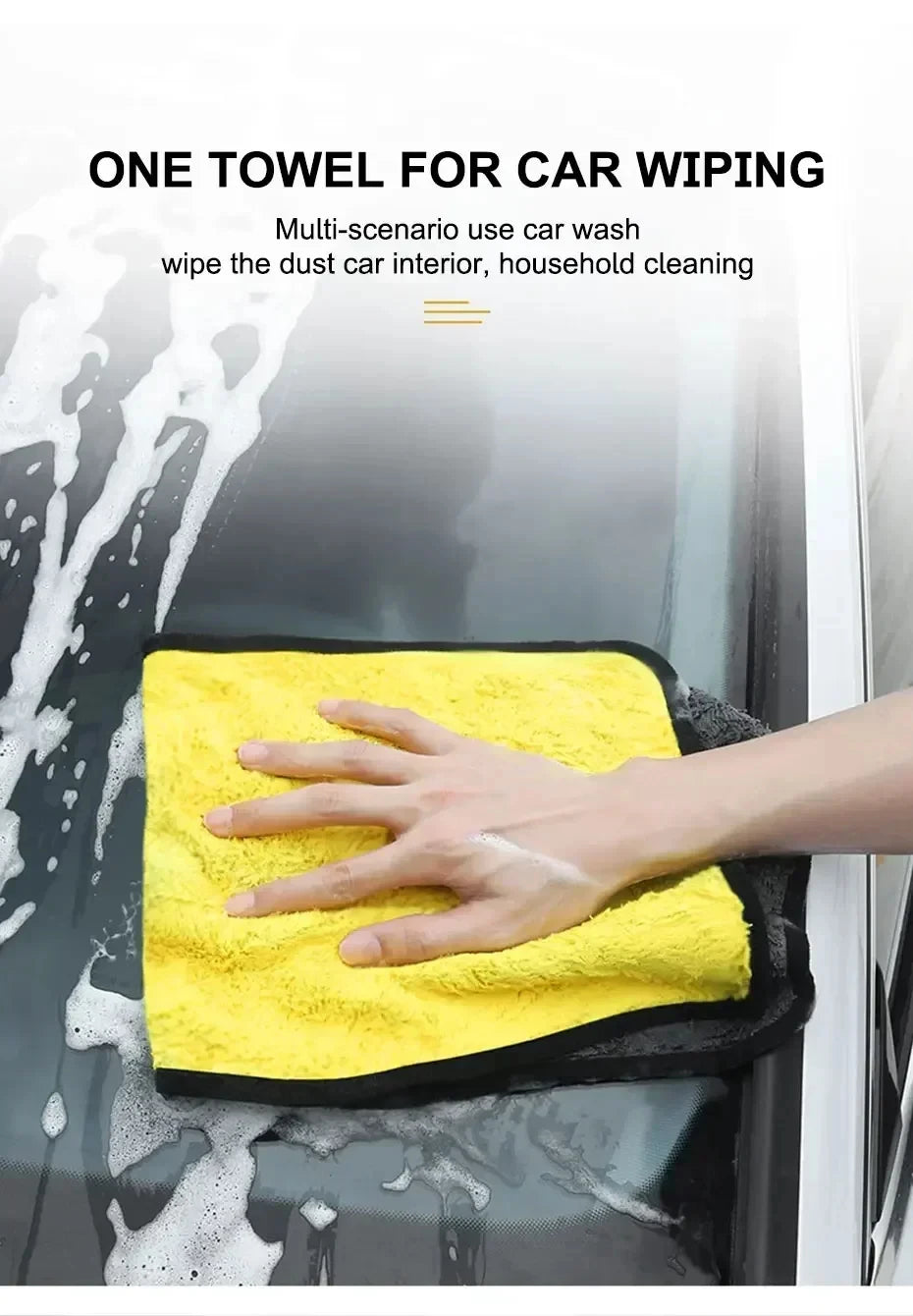 Premium Car Microfiber Towels Double Layer Drying Cloths - Smarsty