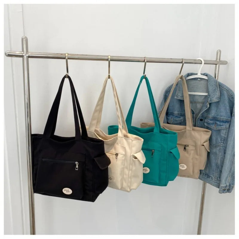 Women Canvas Tote Bag Large Capacity Shoulder Handbag - Smarsty
