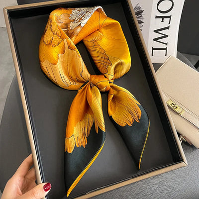 Luxury Silk Satin Scarf for Women with Sun Protection - Smarsty