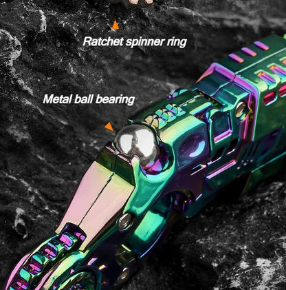 Shell-Ejecting Alloy Toy Pistol Set Stress Relief Fidget Sensory Toy Mini Finger Spinning Top EDC Desk Gadget Gift for Teen Boys - Smarsty