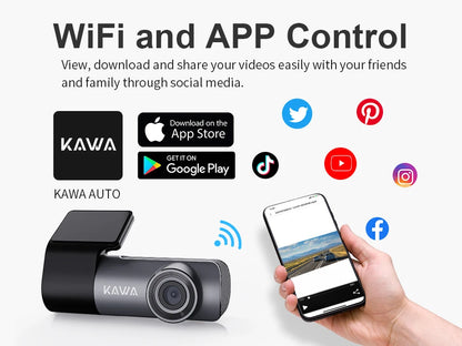 2K Car Dash Cam With Night Vision And Wireless WiFi - Smarsty