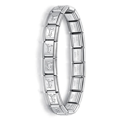 Hapiship Women's Italian Stainless Steel Charm Bracelet - Smarsty
