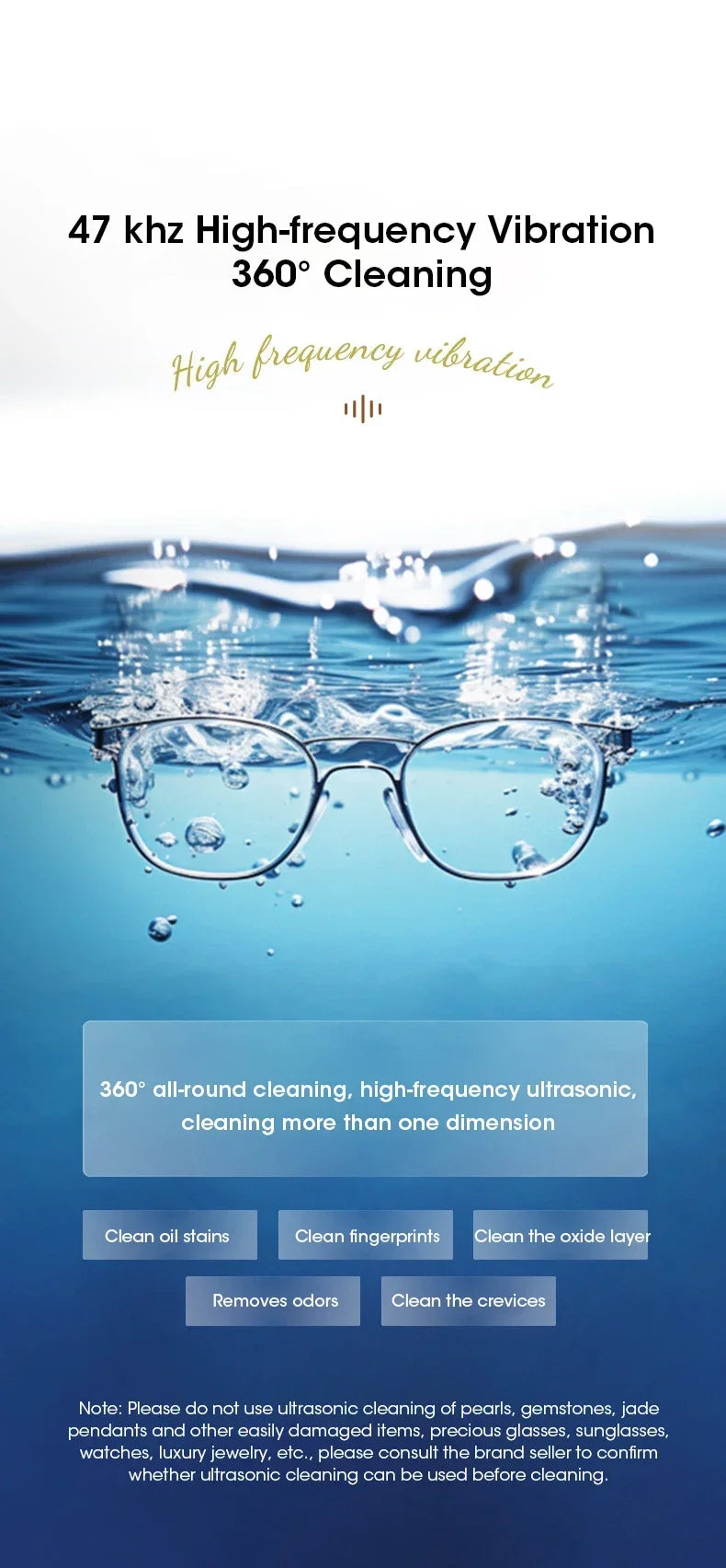 Ultrasonic Cleaning Machine 400ml for Jewelry and Makeup Brushes - Smarsty