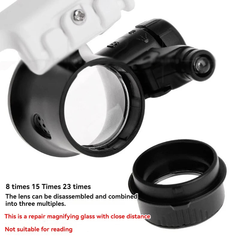 LED Magnifying Glass with Adjustable Magnification for Precision Viewing - Smarsty
