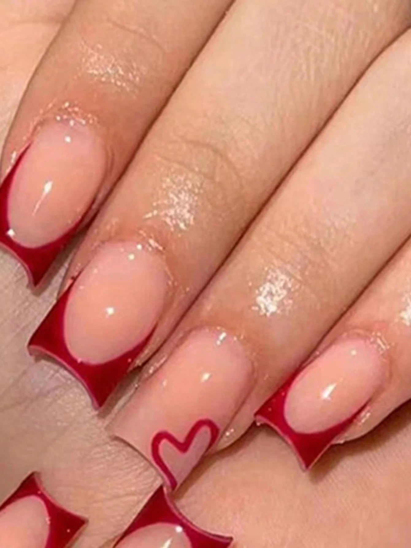 Medium Ballerina Pink Press On Nails with French Tips - Smarsty