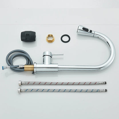 Rozin Chrome Kitchen Faucet with Pull Out Sprayer - Smarsty