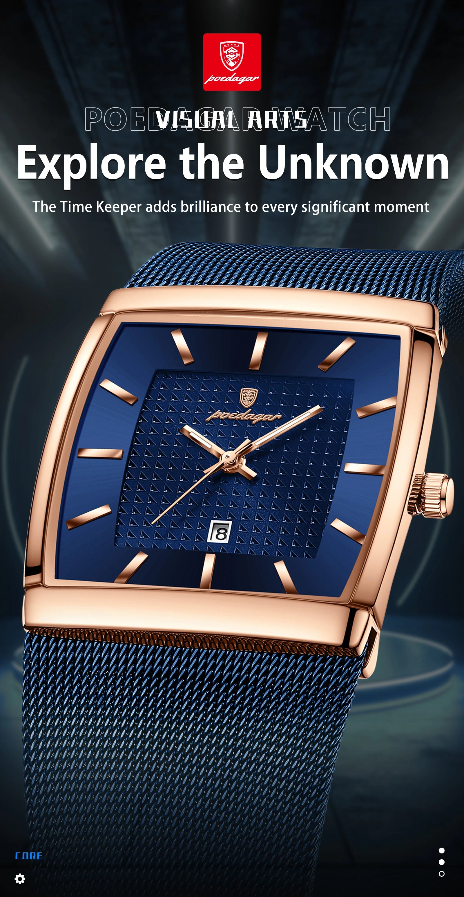Men's Waterproof Quartz Watch with Luminous Date Feature - Smarsty