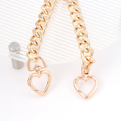 1pc Metal Purse Chain Strap Extender Heart Shape Purse Chain for Accessory Charms, Lengthen Crossbody Shoulder Handbags Strap