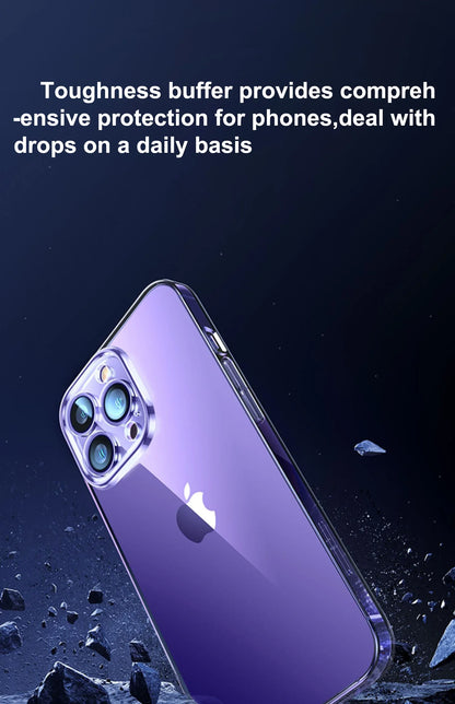 Ultra Thin PC Hard Crystal Clear Case For iPhone 17 16 15 14 Plus 13 12 11 Pro Max XR Glossy Transparent Camera Protection Cover